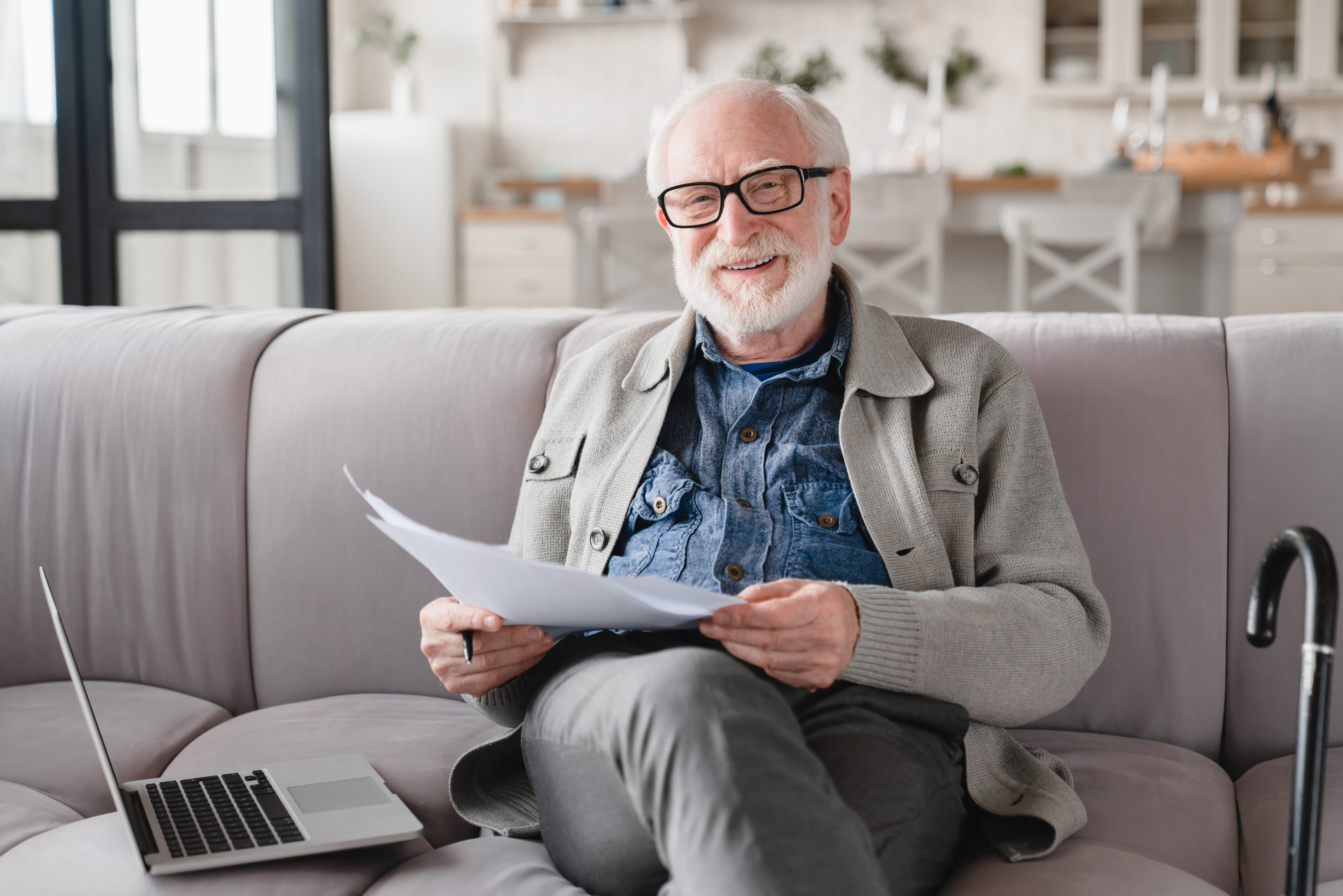 6 Financial App Tutorials grandfather looking at camera checking pension doc 2022 02 04 00 38 05 utc